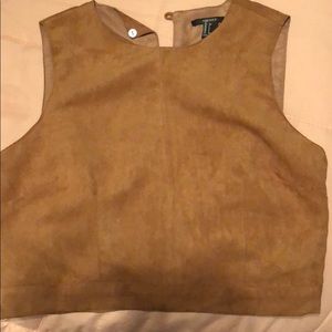 Suede crop top (never worn)
